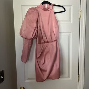 Elegant Pink One-Shoulder Dress